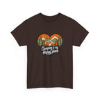 Camping Is My Happy Place T-Shirt — Heart Camper Graphic Tee for Outdoor Lovers