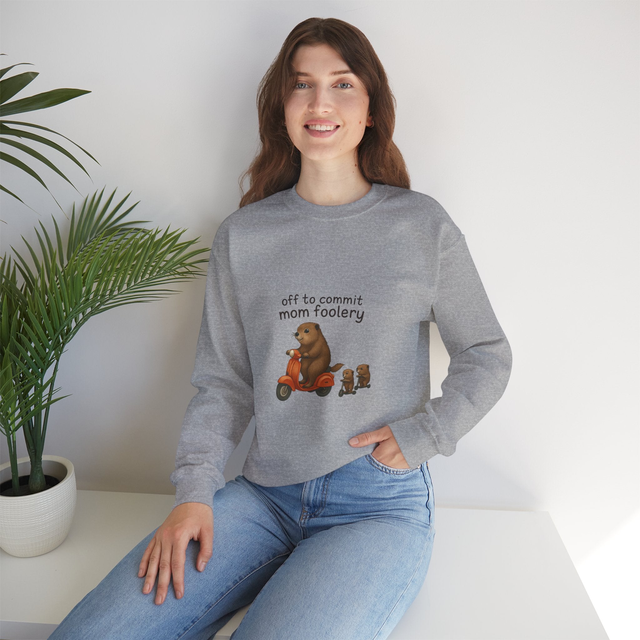 Off to Commit Mom Foolery Crewneck