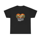 Camping Is My Happy Place T-Shirt — Heart Camper Graphic Tee for Outdoor Lovers