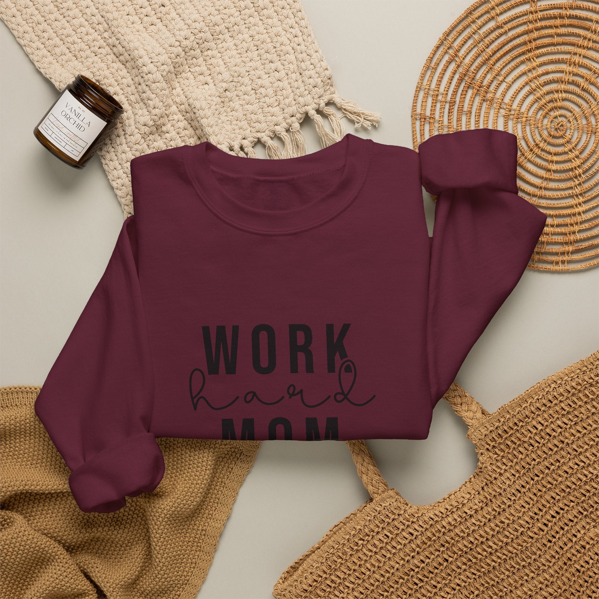 Work Hard Mom Harder Crewneck