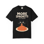 More Spaghetti Cat T‑Shirt — Cute Black Cat Eating Pasta Graphic Tee