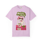 Matcha Girlie T-Shirt — Cute Cat Drinking Matcha Graphic Tee