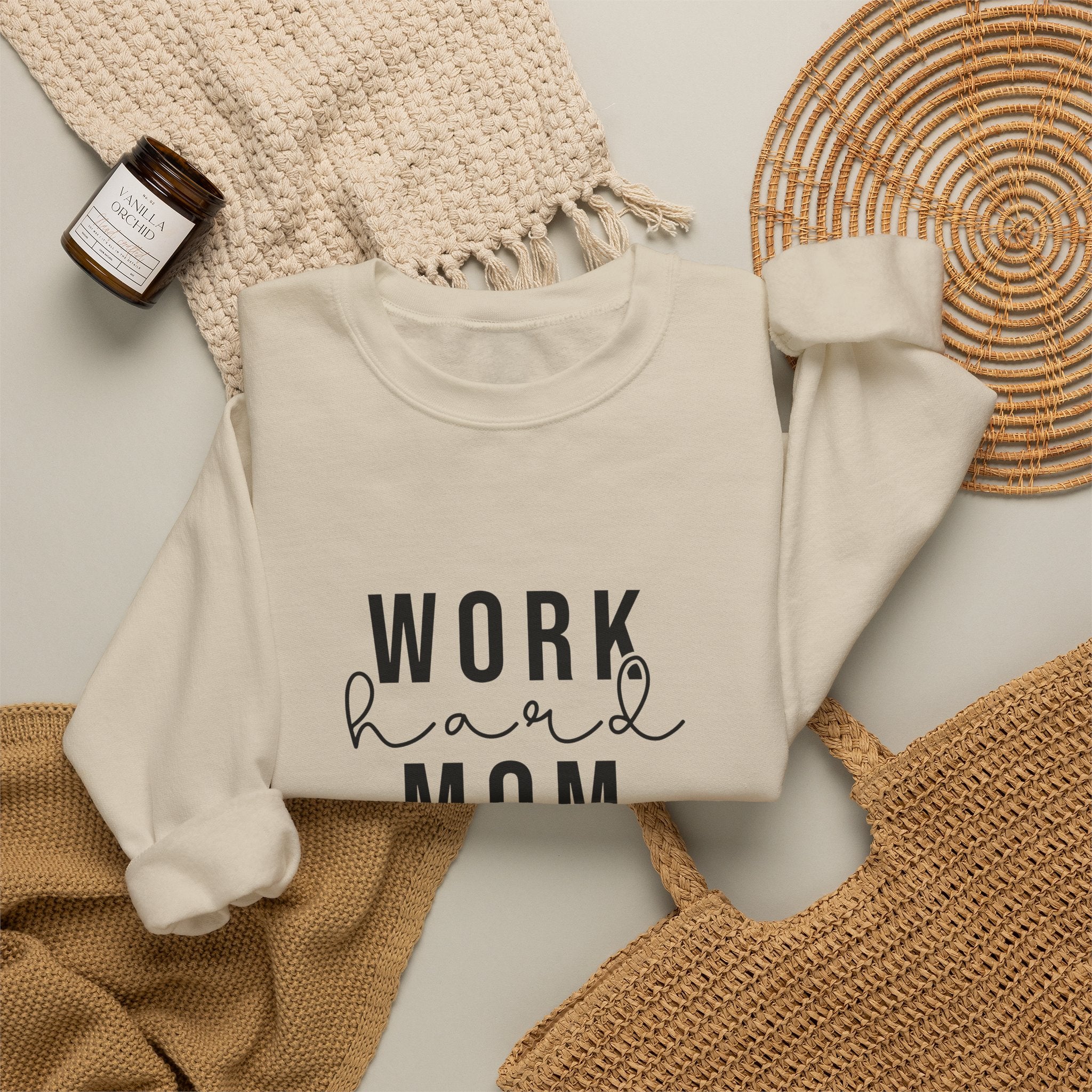 Work Hard Mom Harder Crewneck