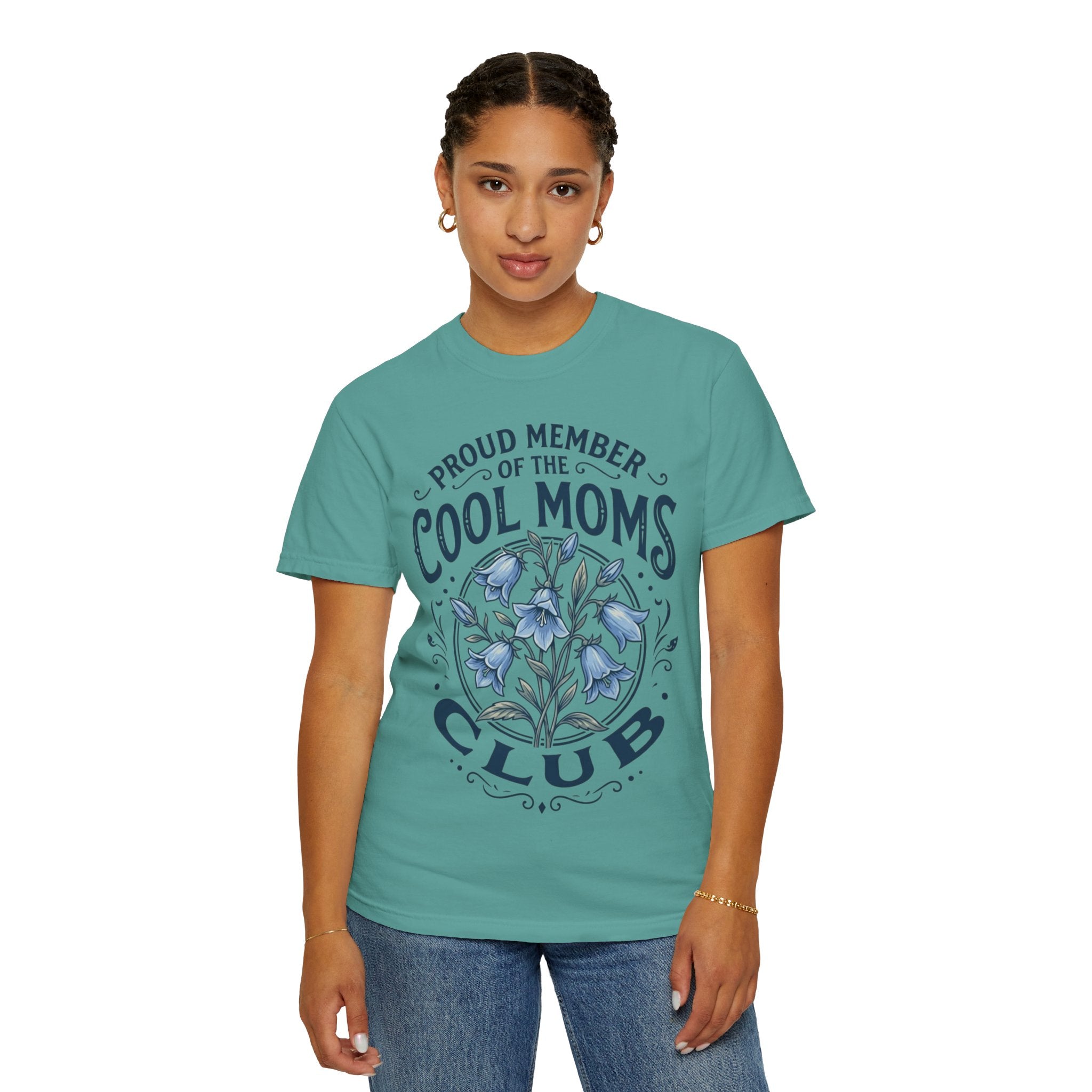 Cool Moms Club T-Shirt – “Proud Member of the Cool Moms Club” Floral Tee