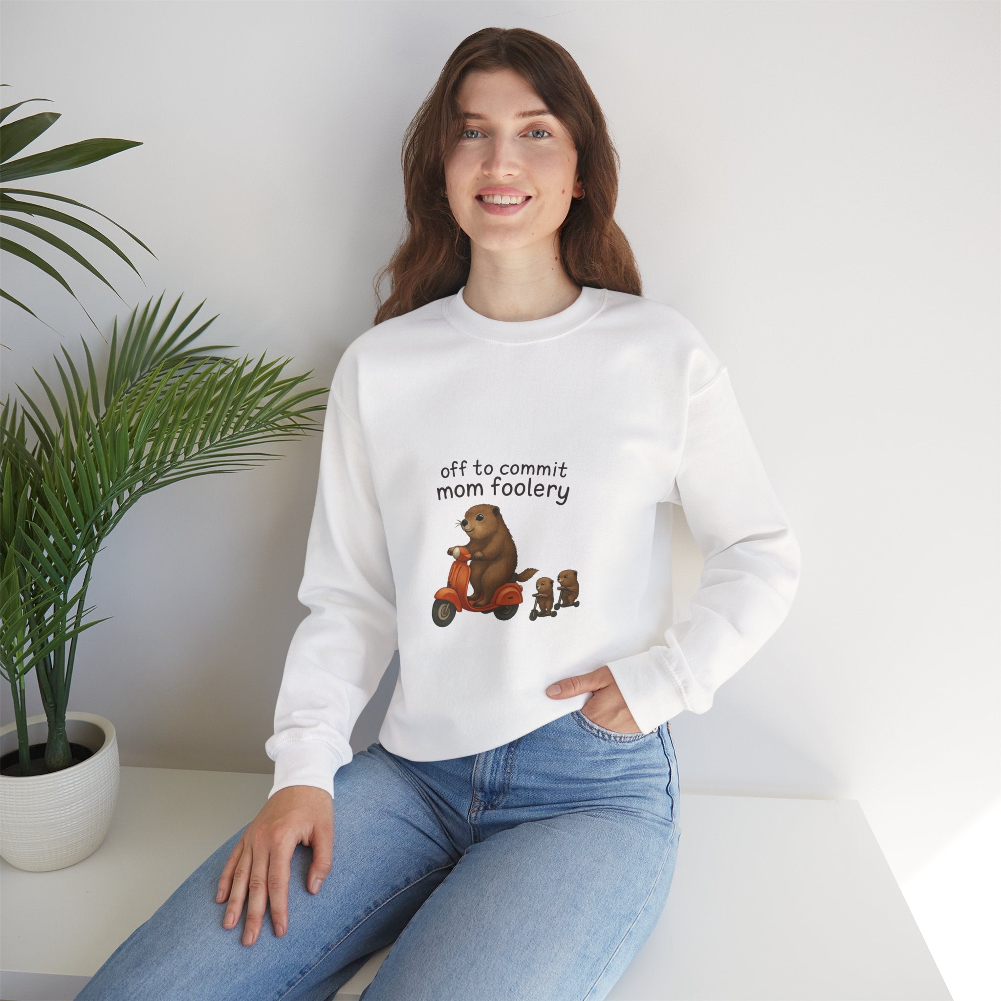 Off to Commit Mom Foolery Crewneck