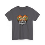 Camping Is My Happy Place T-Shirt — Heart Camper Graphic Tee for Outdoor Lovers