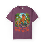 Mom Foolery Scooter Bear T-Shirt — "Off to Commit Mom Foolery" Graphic Tee