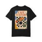 Cafe Culture T-Shirt — Retro Coffee & Croissant Vintage Poster Tee