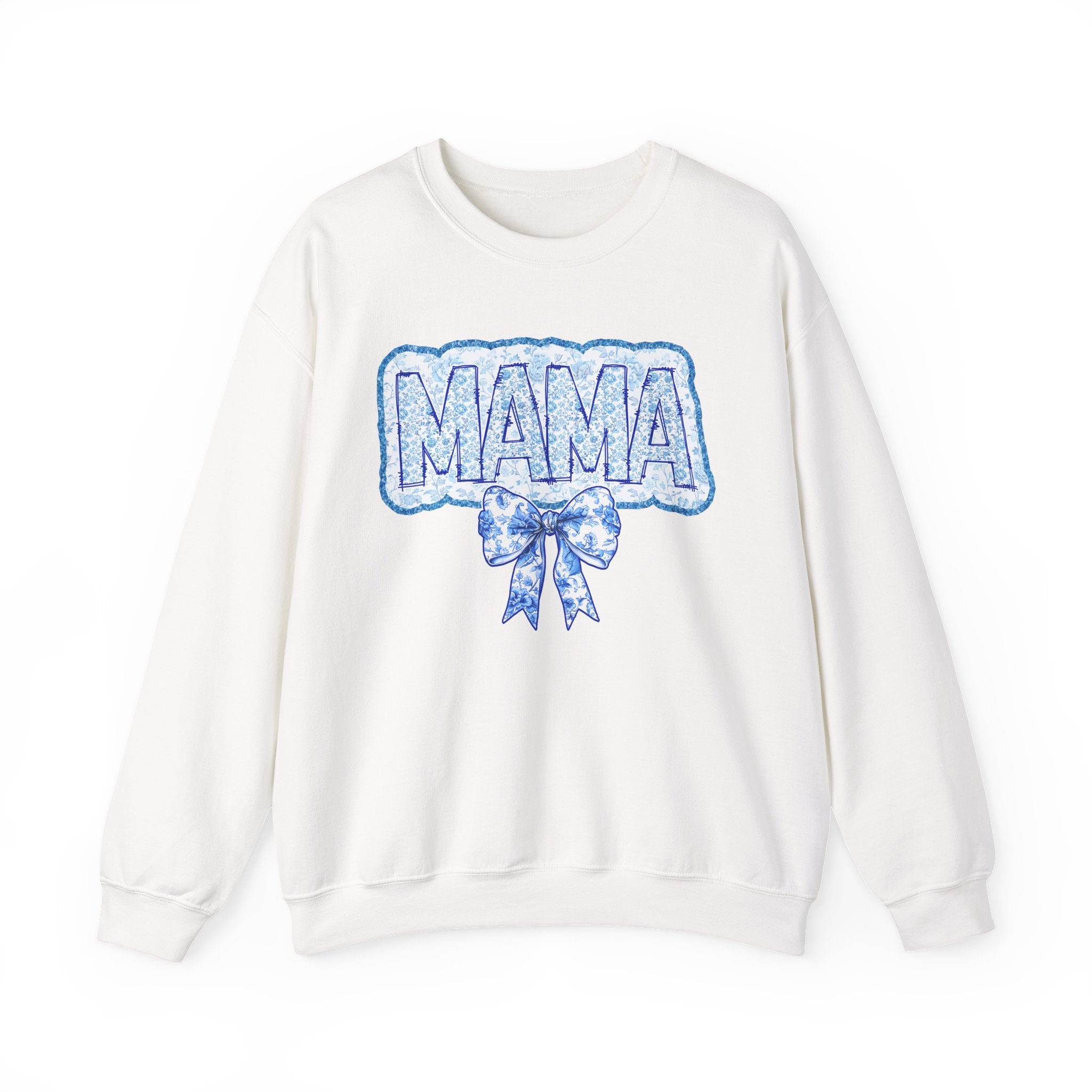 Mama Floral Bow Crewneck Sweatshirt
