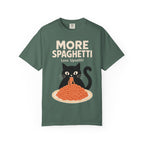 More Spaghetti Cat T‑Shirt — Cute Black Cat Eating Pasta Graphic Tee