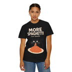 More Spaghetti Cat T‑Shirt — Cute Black Cat Eating Pasta Graphic Tee
