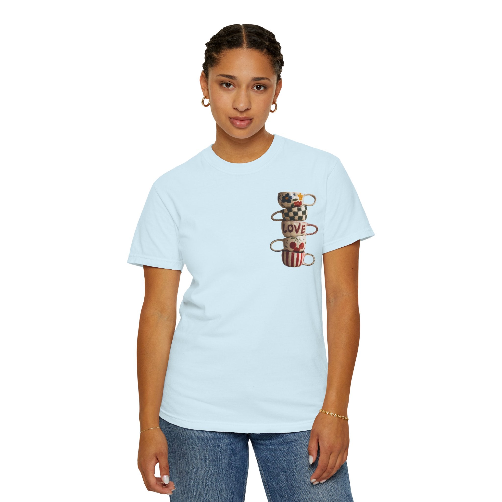 Cafe Culture T-Shirt — Retro Coffee & Croissant Vintage Poster Tee