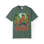 Mom Foolery Scooter Bear T-Shirt — "Off to Commit Mom Foolery" Graphic Tee