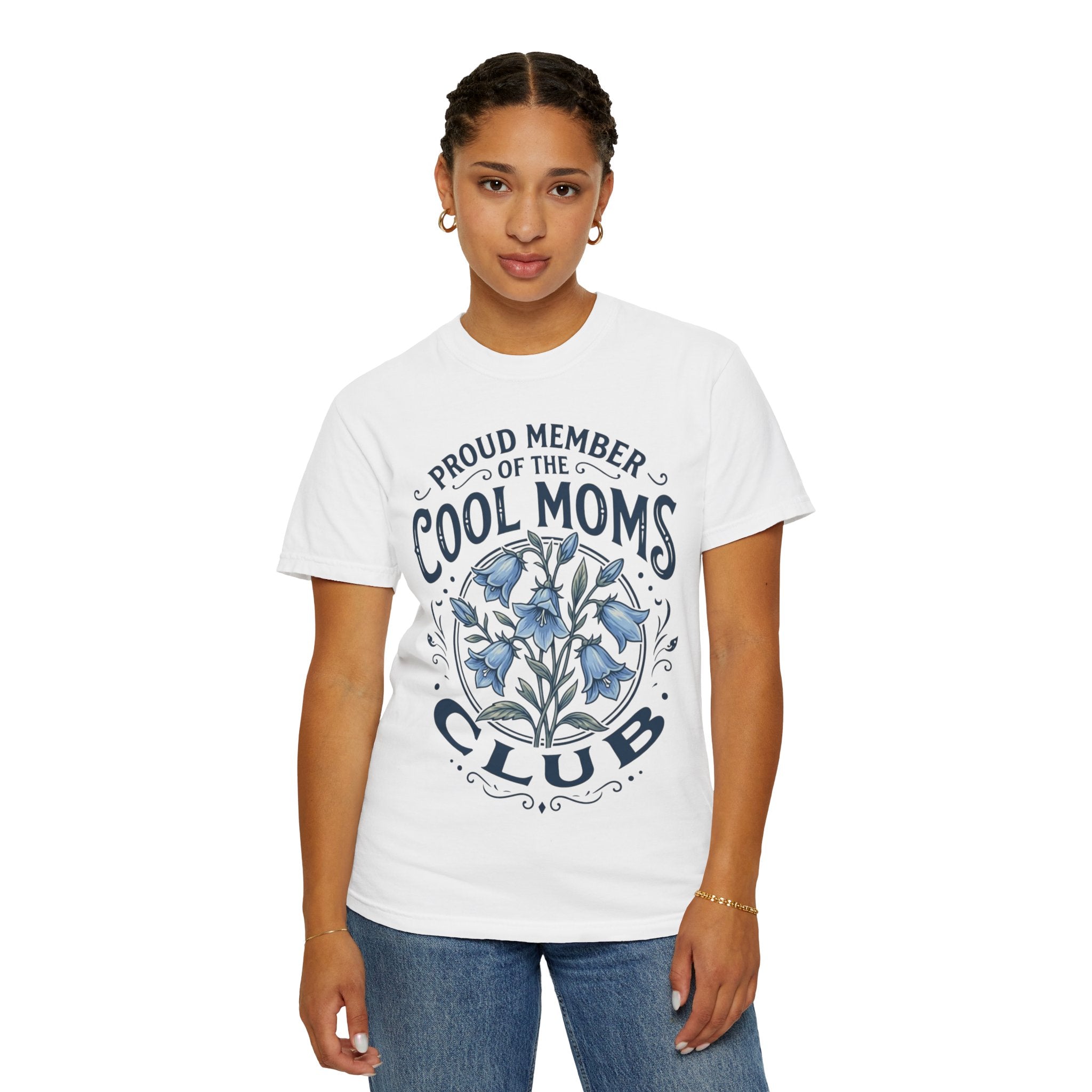 Cool Moms Club T-Shirt – “Proud Member of the Cool Moms Club” Floral Tee