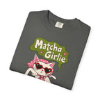 Matcha Girlie T-Shirt — Cute Cat Drinking Matcha Graphic Tee