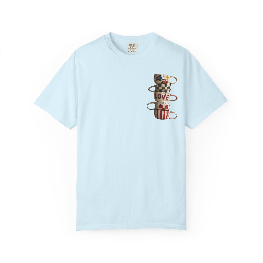 Cafe Culture T-Shirt — Retro Coffee & Croissant Vintage Poster Tee