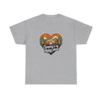Camping Is My Happy Place T-Shirt — Heart Camper Graphic Tee for Outdoor Lovers