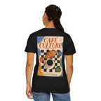 Cafe Culture T-Shirt — Retro Coffee & Croissant Vintage Poster Tee