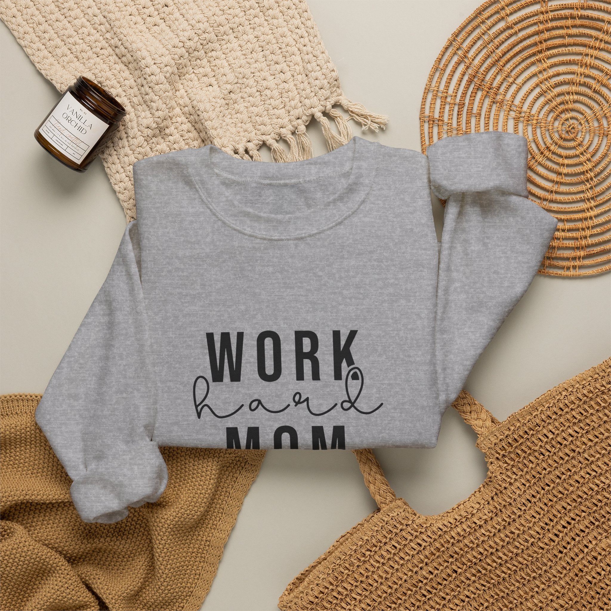 Work Hard Mom Harder Crewneck