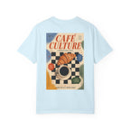 Cafe Culture T-Shirt — Retro Coffee & Croissant Vintage Poster Tee