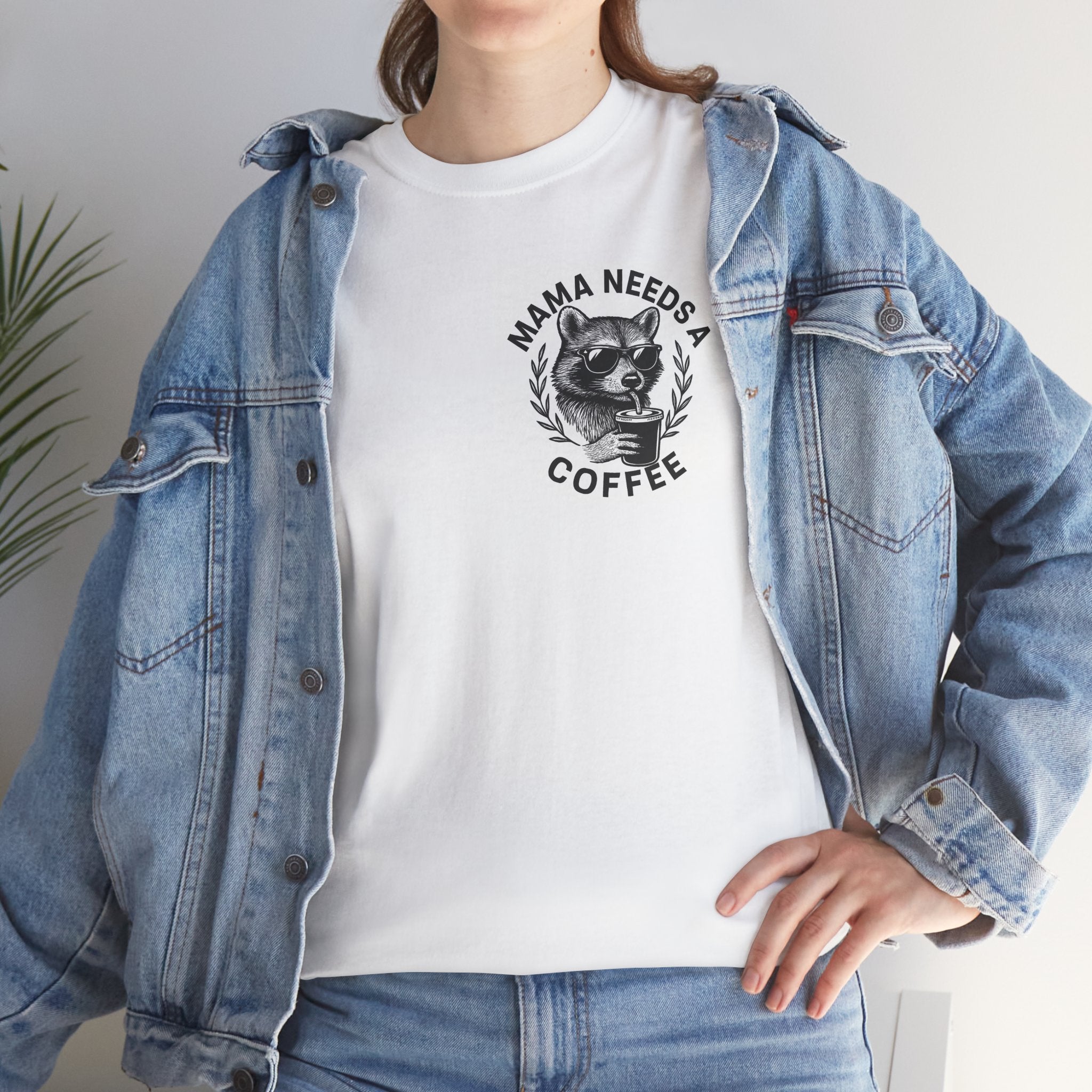 Mama Needs Coffee Racoon T-Shirt