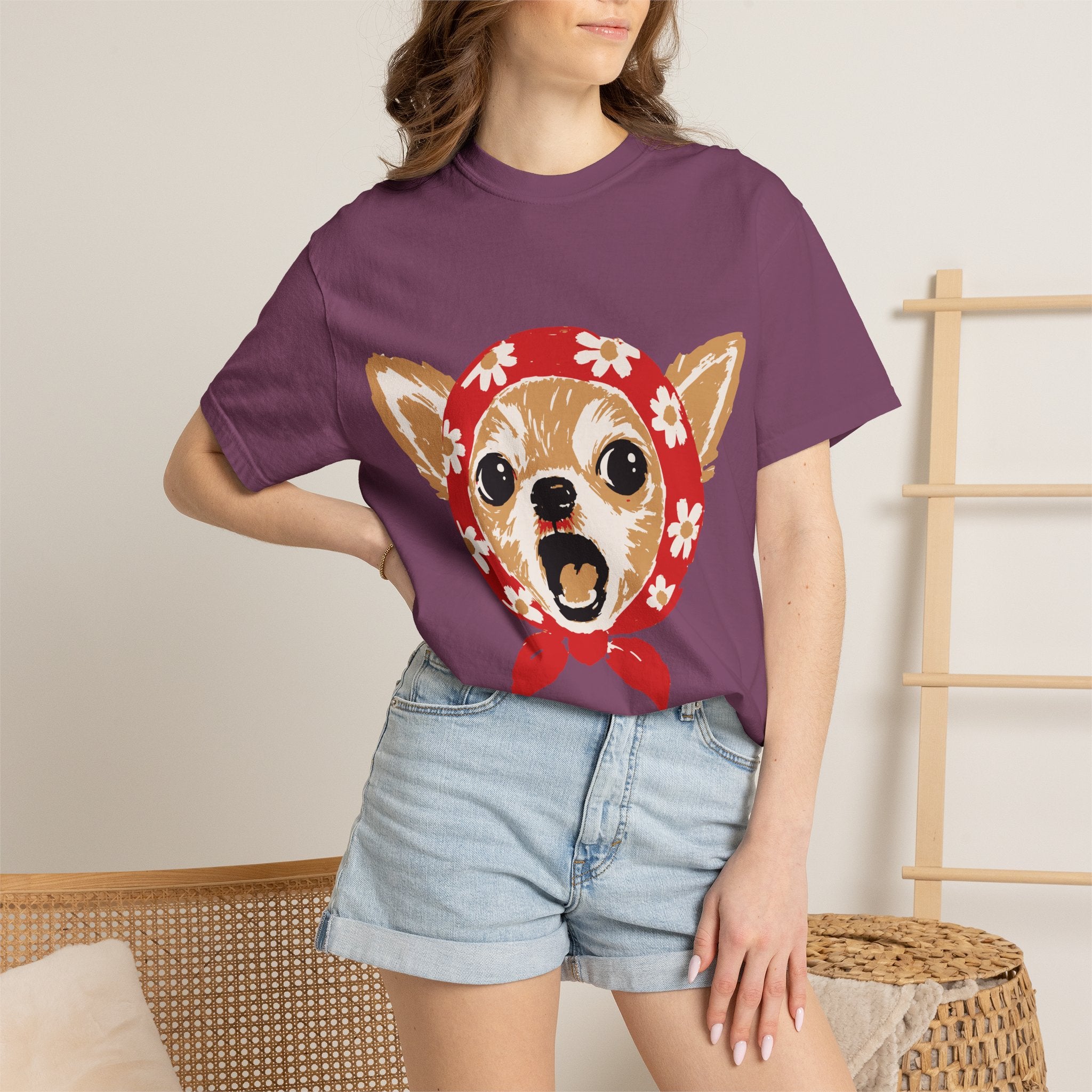 Chihuahua Bandana T-Shirt — Cute Vintage Dog Face Tee