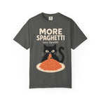 More Spaghetti Cat T‑Shirt — Cute Black Cat Eating Pasta Graphic Tee