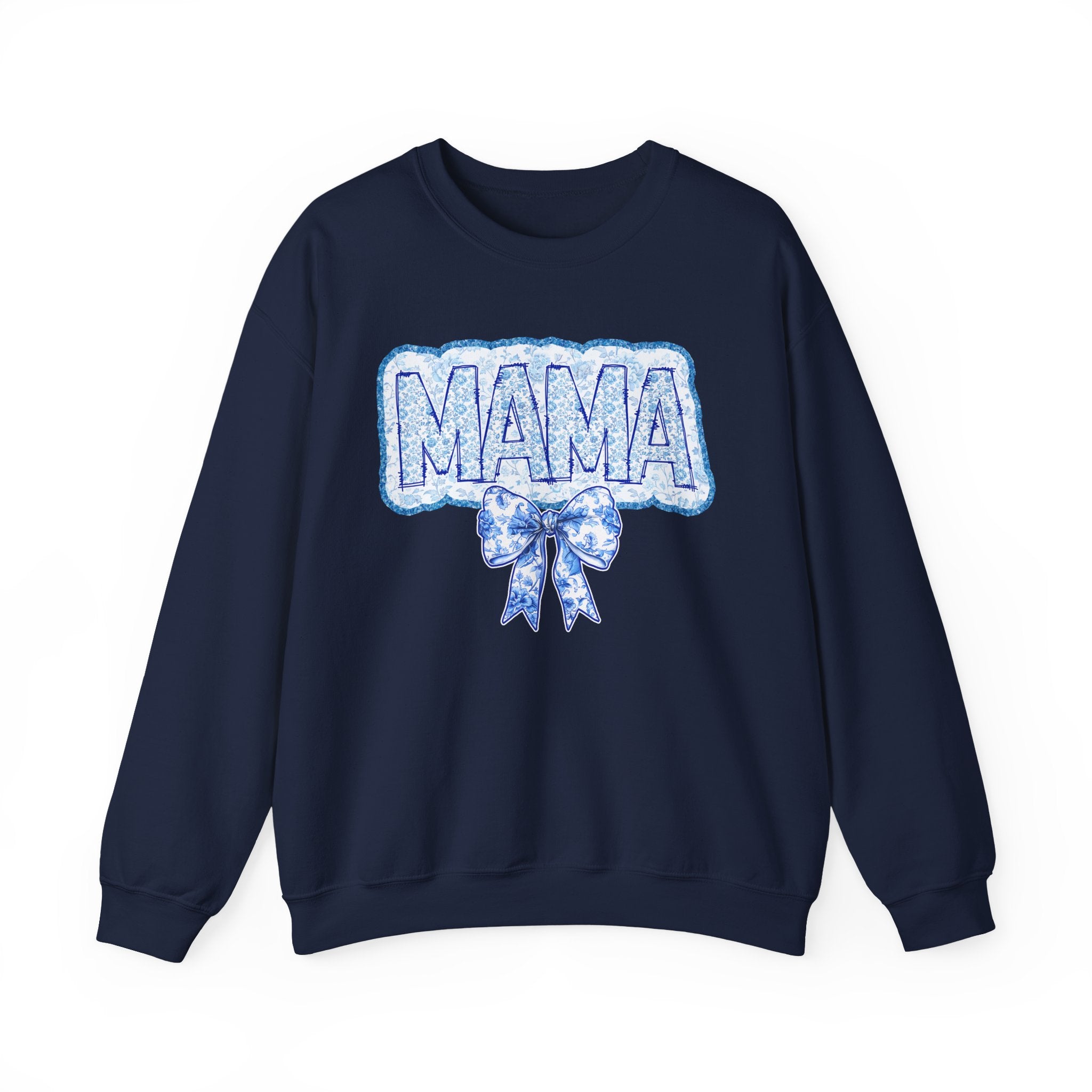Mama Floral Bow Crewneck Sweatshirt