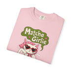 Matcha Girlie T-Shirt — Cute Cat Drinking Matcha Graphic Tee
