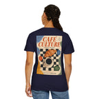 Cafe Culture T-Shirt — Retro Coffee & Croissant Vintage Poster Tee