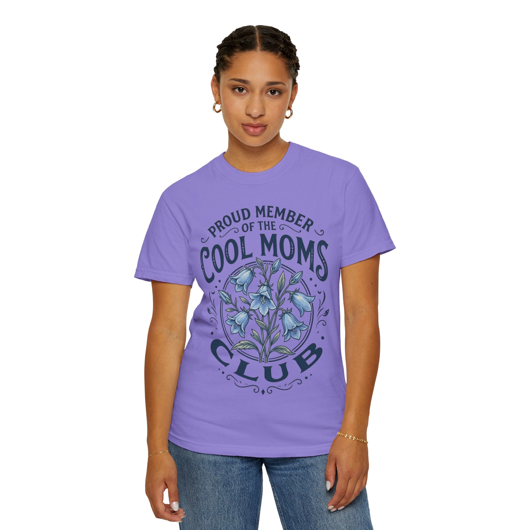 Cool Moms Club T-Shirt – “Proud Member of the Cool Moms Club” Floral Tee