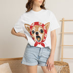 Chihuahua Bandana T-Shirt — Cute Vintage Dog Face Tee