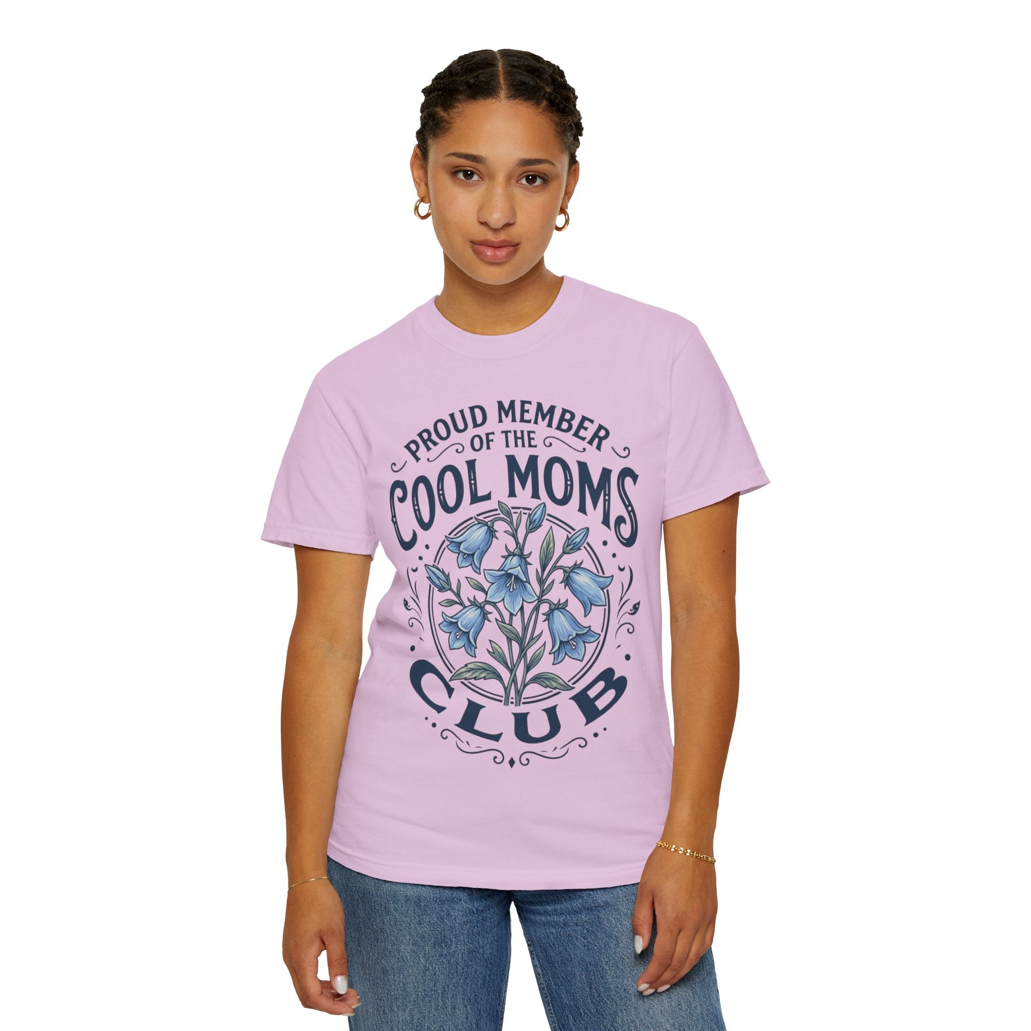 Cool Moms Club T-Shirt – “Proud Member of the Cool Moms Club” Floral Tee