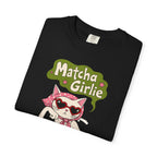 Matcha Girlie T-Shirt — Cute Cat Drinking Matcha Graphic Tee